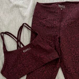 NOBULL Burgundy Leopard leggings